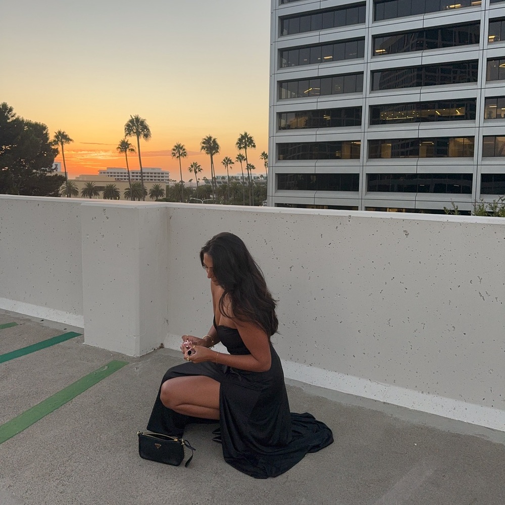 Oh Polly Black Midi Dress